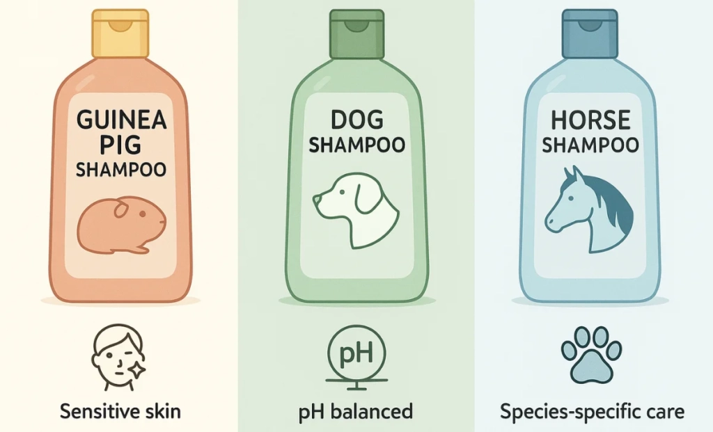 can you use dog shampoo on guinea pigs