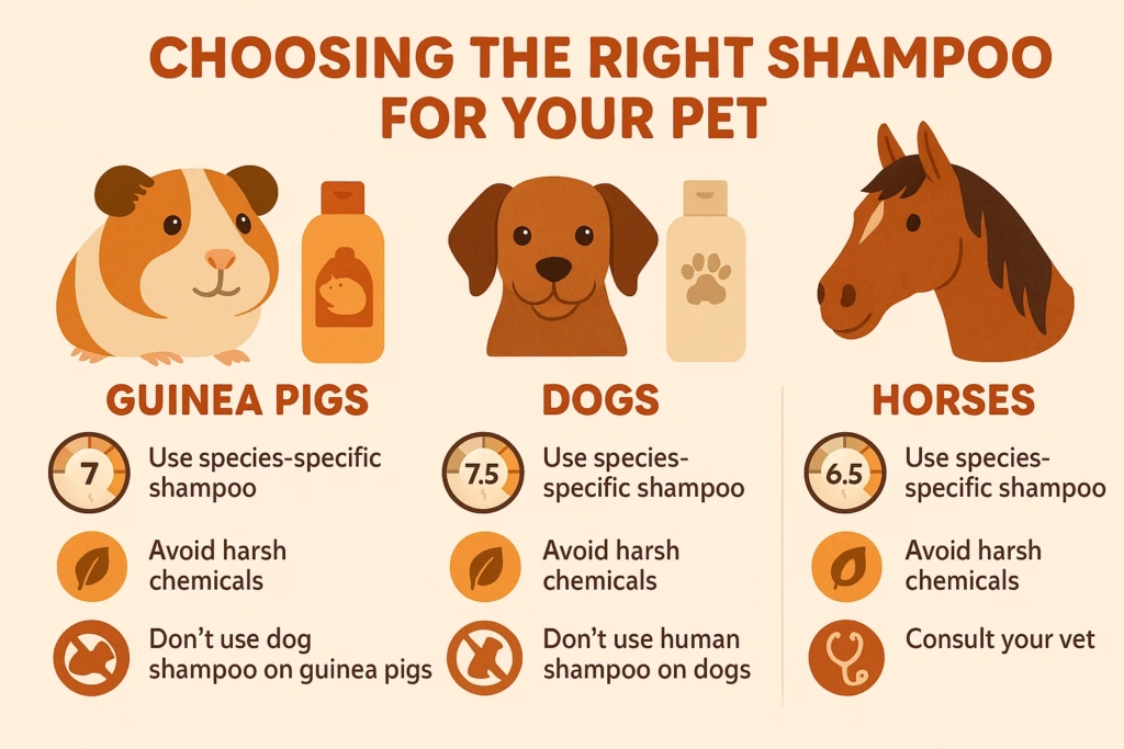 can you use dog shampoo on guinea pigs