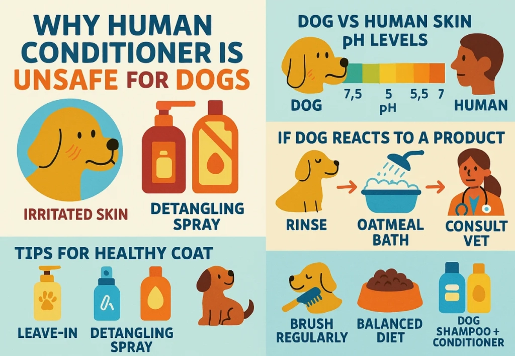 Can you use human conditioner on dogs?