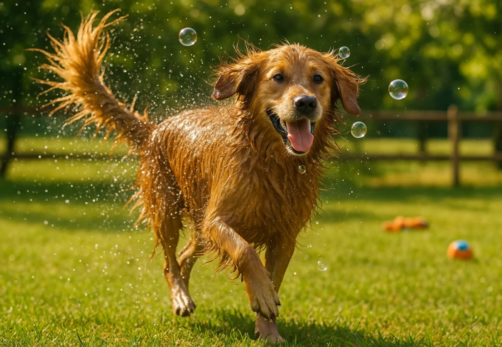 how to bathe a dog